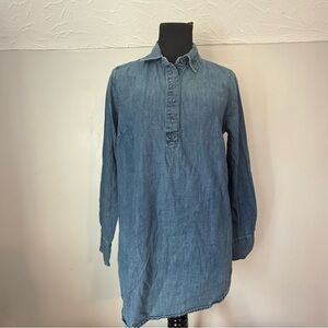 Liz Lange Maternity  Denim Long Sleeve Shirt size M B19
